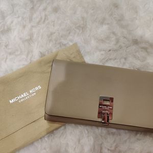 Michael Kors Collection - Miranda Leather Continental Wallet (Dark Taupe)